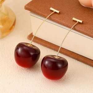 Charming Cherry Drop Earrings